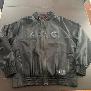 Mens Nike Jordan Saint Germain Black Paris Windbreaker Jacket Size Medium
